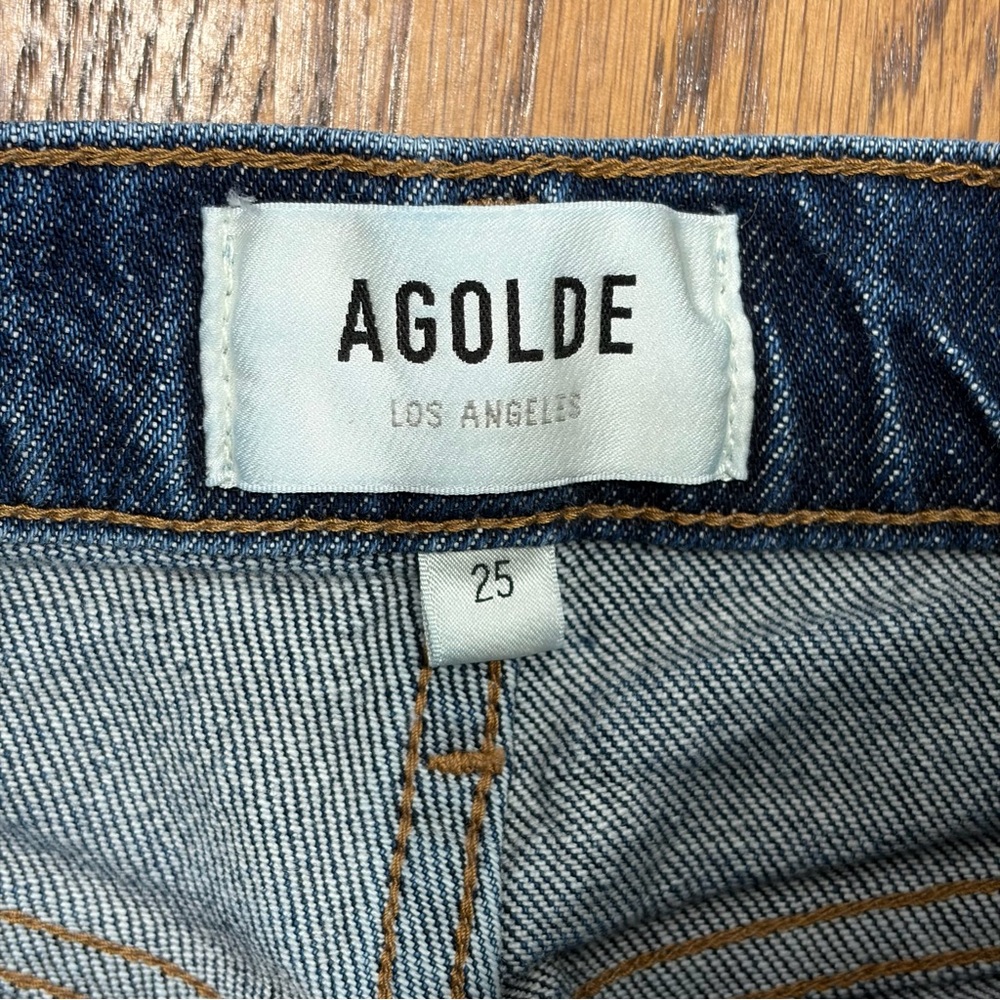 Agolde Mid-rise Wide-leg Denim Jeans (25) - Picture 8 of 11